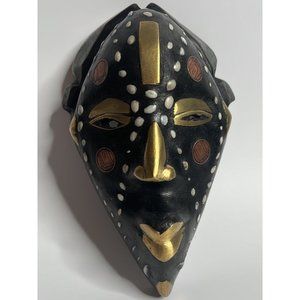 Vtg Handmade RARE African Nigerian Tikka Mask Squinti Art Maasai Mask Decorative